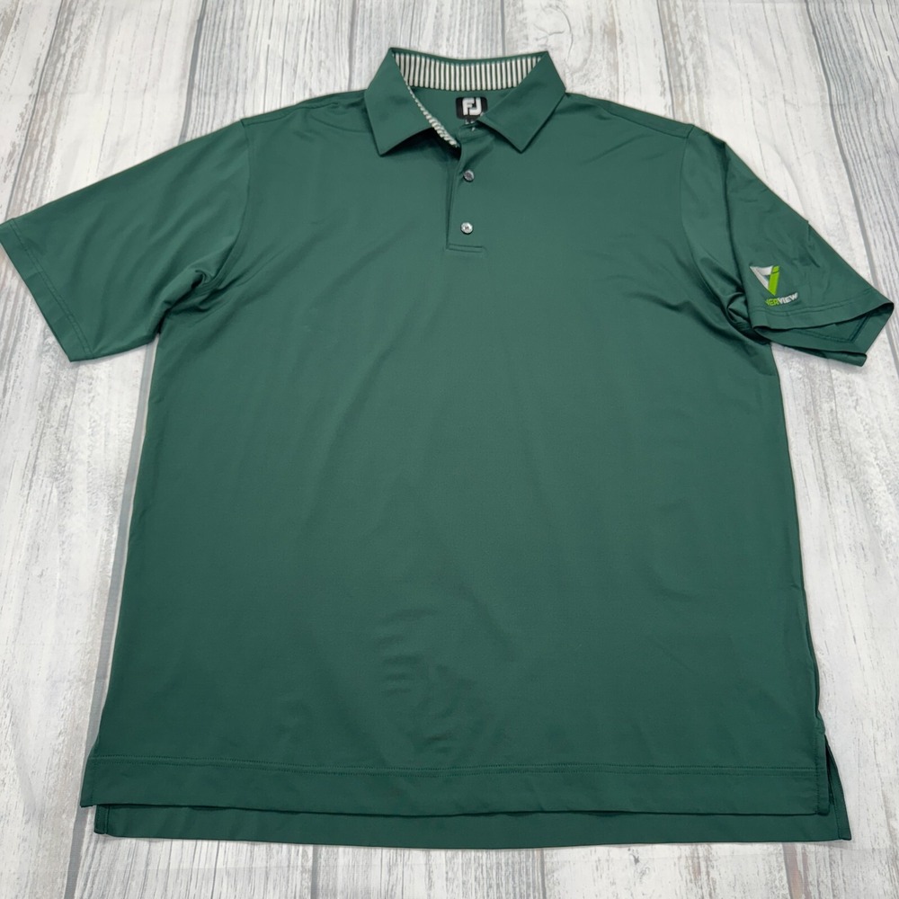 Footjoy Polo Shirt XL Golf Green Casual Mens InnerView - Picture 1 of 8